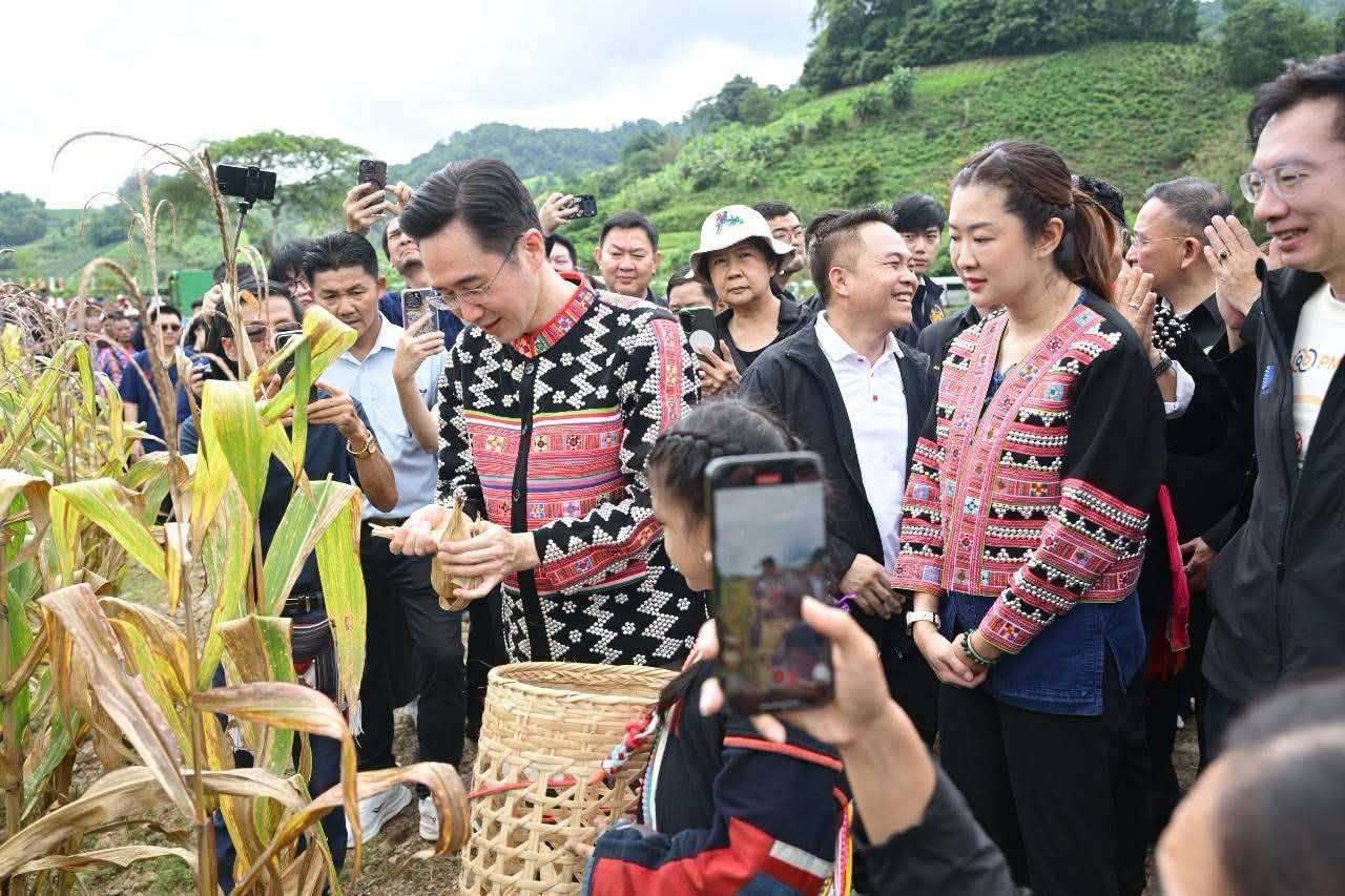 title - ส.ป.ก. ร่วมติดตามรองนายกรัฐมนตรีและรัฐมนตรีว่าการกระทรวงอุดมศึกษา วิทยาศาสตร์ วิจัยและนวัตกรรม (ศ.ดร.ยศชนัน วงศ์สวัสดิ์) พร้อมด้วยรัฐมนตรีช่วยว่าการกระทรวงเกษตรและสหกรณ์ (นางสาวปิยะรัฐชย์ ติยะไพรัช) ลงพื้นที่ ตรวจราชการใน อำเภอแม่จัน จังหวัดเชียงราย